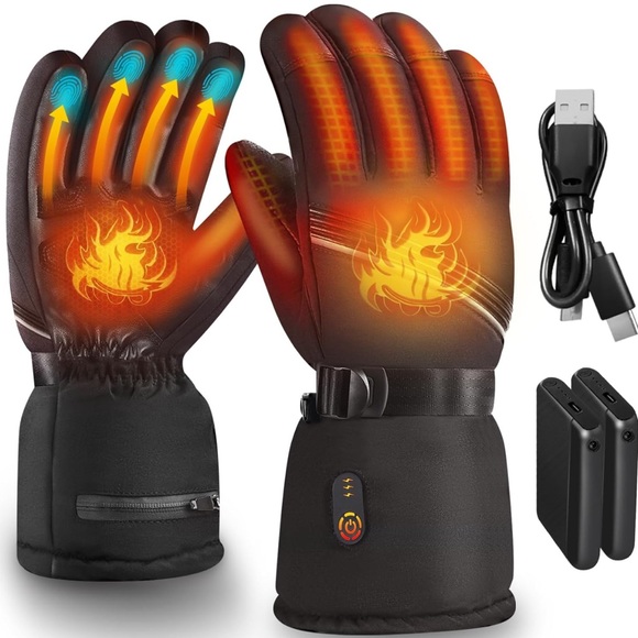$79.99 (size XL) Heated Gloves, Winter Gloves with 2Pcs 2600mAh - Picture 1 of 7